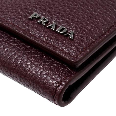 prada leather 6 key holder